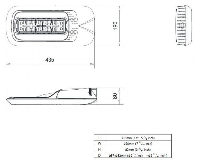 Waterproof LED Street Light 50W Outdoor LED Lighting