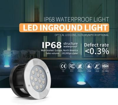 9W 24V IP68 Structure Waterproof Stainless Steel LED Ground Light LED Lighting with ERP