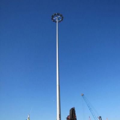 20m 30m Galvanized Fixed Type High Mast Poles with 2000W LED