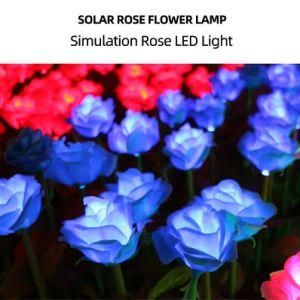 Garden Courtyard Decoration Outdoor Landscape Lighting LED Rose Flower Lamp