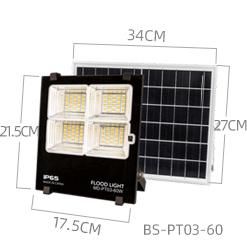 Bspro High Power Outdoor Lights Waterproof Black LED Cheap Price 100W Solar Power Flood Light