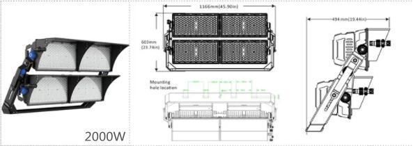 LED High Power Stadium Light IP65 2000watt LED Stadium Light