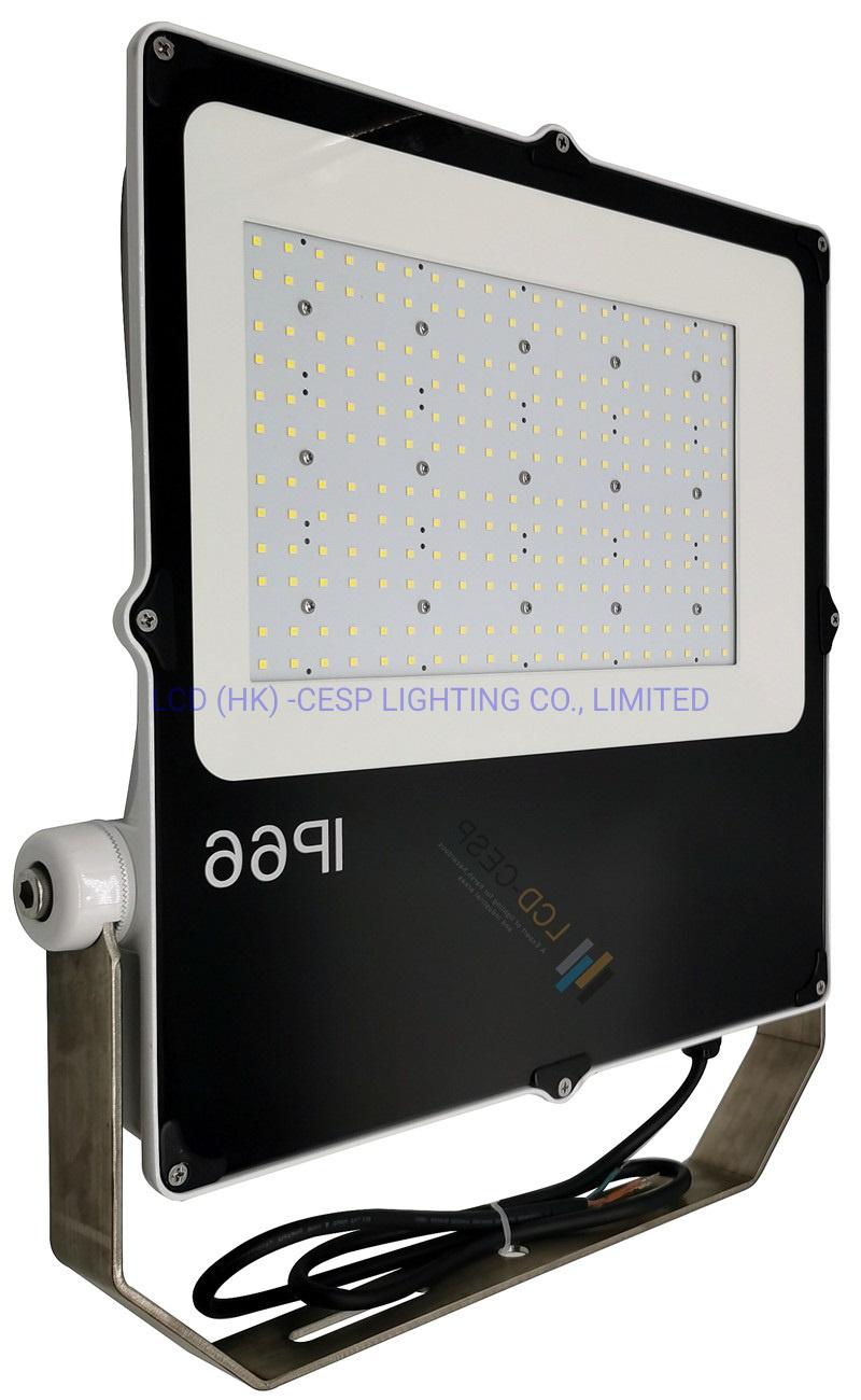 High Luminous 200W LED Flood Light Outdoor-4000K Bright White 29000lm 110V-277VAC CE RoHS SAA Listed IP66-Tennis Basketball Court LED Flood Lights Black-LED