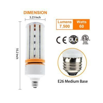 60W 7500 Lumen Super Bright LED Corn Light Bulb