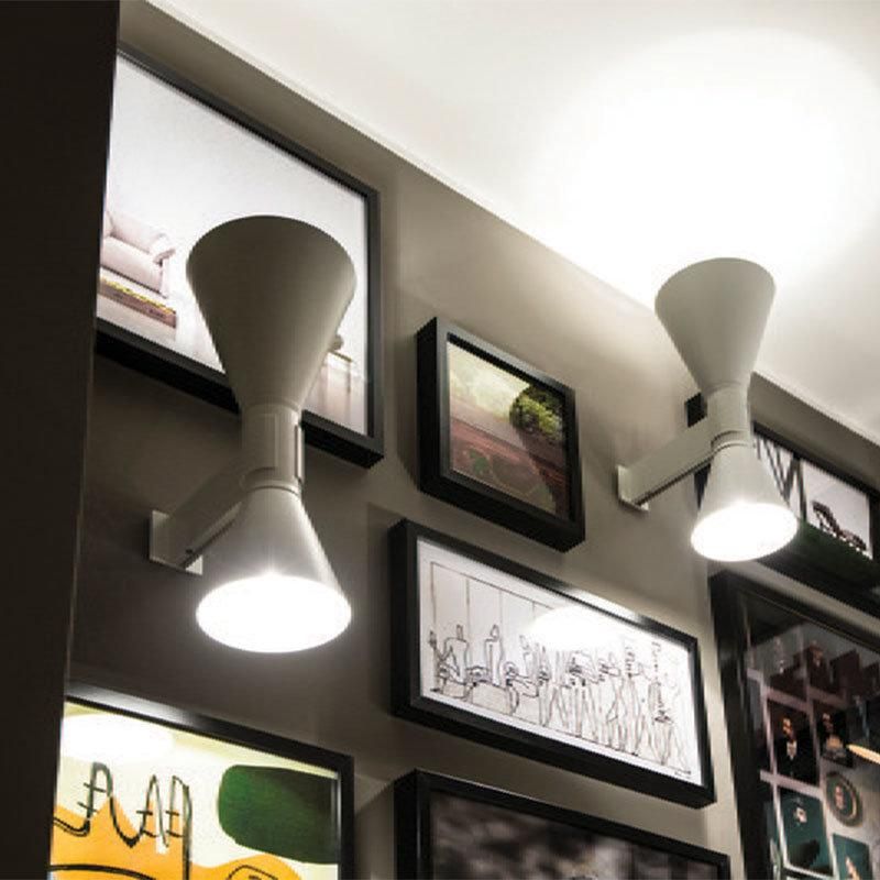 2022 Industrial Modern Simple Design up Down Metal Cone Brass Color Wall Lamp