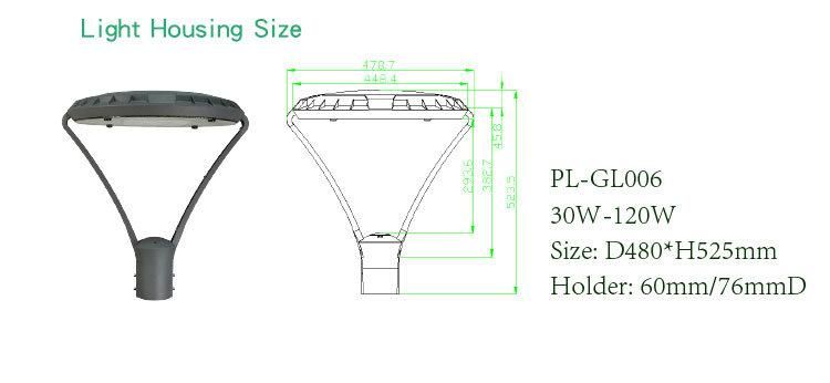 Hot Sell Die-Casting Aluminium 60W LED Garden Light