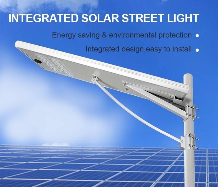 3years Warranty 50000 Hours High Lumens 60W-80W New Design Aluminium Garden Outdoor Waterproof IP65 All in One Smart Solar Light LED Solar Street Light