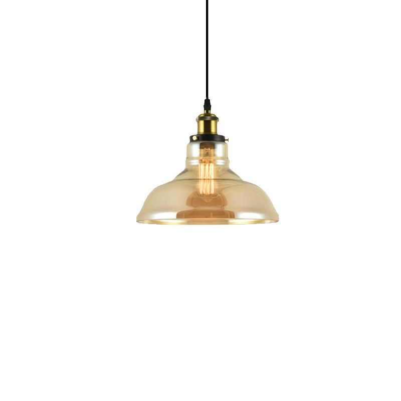2022 Popular Bell Glass Lampshade Chandelier Middle Size Farmhouse Decorative Pendant Light