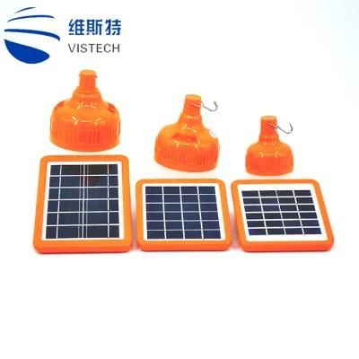 Intelligent LED Emergency Solar Light Bulb with Solar Panel Power