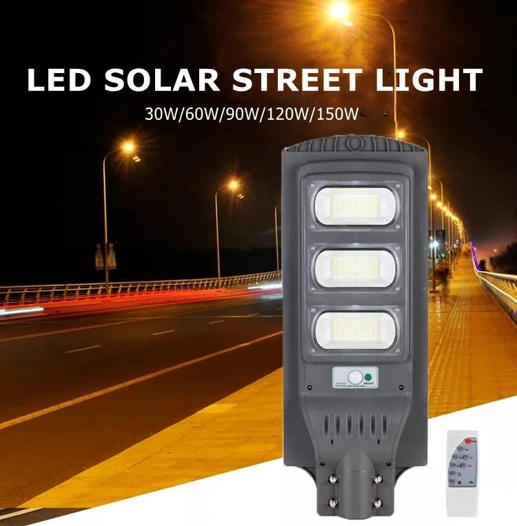 Cheap Price Integrated ABS 120W LED Solar Street Light Outdoor Lighting
