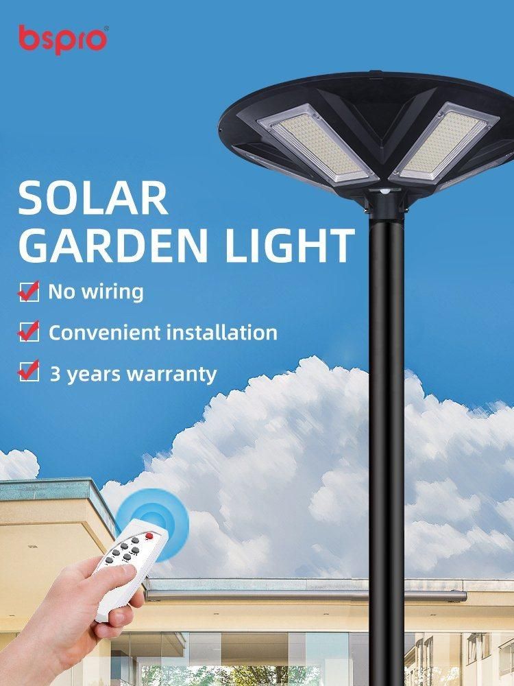 Bspro Classic Design All in One IP65 Waterproof Sun Powered LED Solar Garden Light with Panel