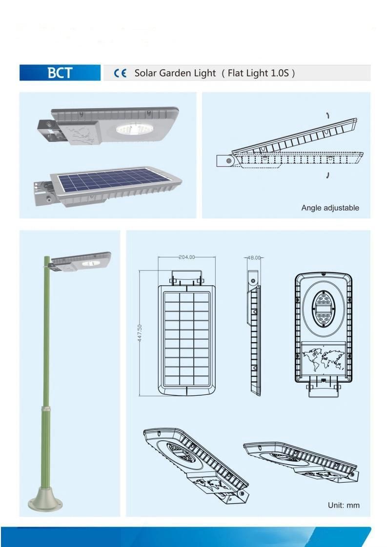 High Efficiency All in One Solar Street Light with 20W for Sensor Motion Laws