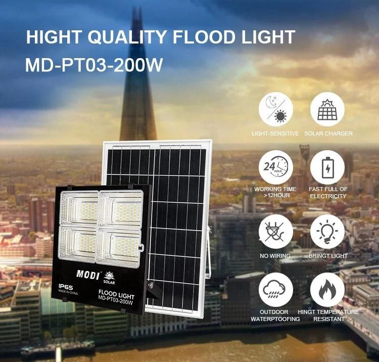 Bspro Direct Manufacture High Quality Outdoor 200W Proof Lights New Road Floodlight LED Solar Flood Light