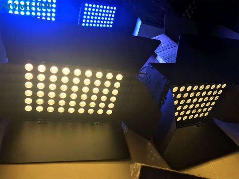 54X3w RGBW 3W LED Flood Light City Color with Barndoor