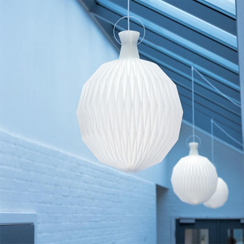 2022 White Spherical Handmade Origami Chandelier, Fold The Paper Lamp, Decoration Paper Lamp
