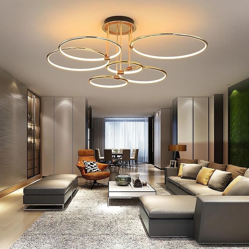 2022 Hot Sale LED Bedroom Decorate Ceiling Lamp Indoor Round LED Pendant Light Living Room Chandelier