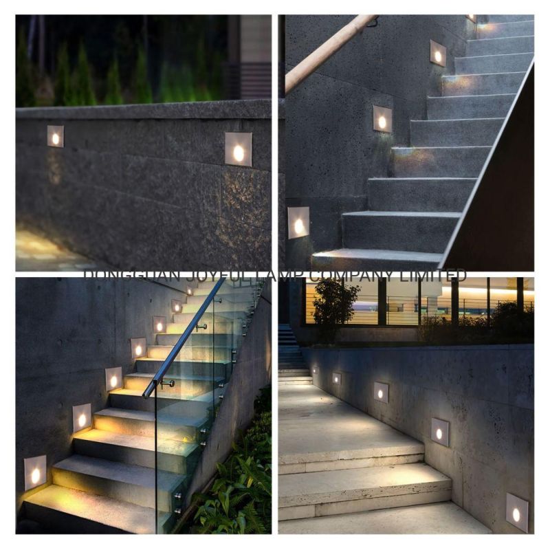 Square LED Wall Light Recessed IP65 LED Outdoor Lights DC24V