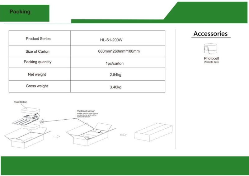 Outdoor LED Street Lamp IP65 200W LED Street Light Malaysia