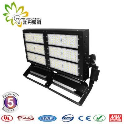2019 New LED Stadium Lamp 600 Watt, 5 Years Warranty LED High Pole Solar Flood Light 600W