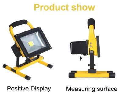 10W 20W 30W 50W 3000K 4000K 6000K CE RoHS LED Charging Outdoor Portable IP65 Waterproof Searchlight Floodlight