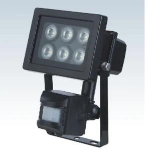 GS, CE Eco-Friendly IP44 6X1w LED Flood Light for Outdoor with Senser