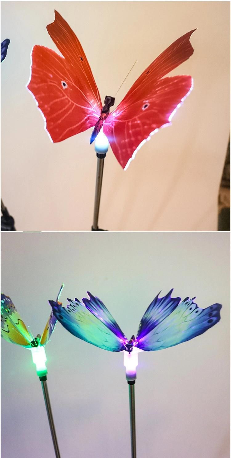 Outdoor LED Solar Butterfly Lamp Waterproof Garden Landscape Lawn Light