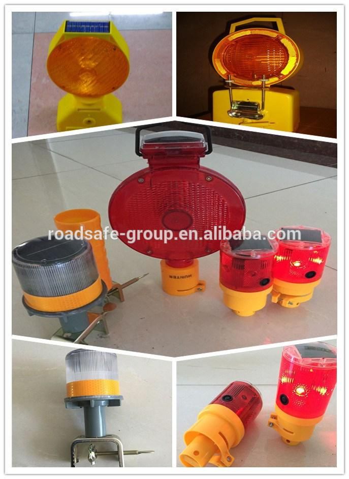 Solar LED Revolving Warning Light Traffic Light / Cone Light