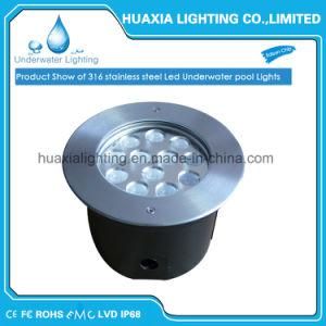36W Waterproof IP68 Recrssed Underwater LED Light with PC Base