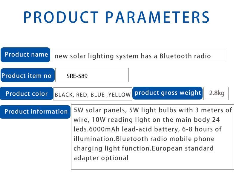 Portable Solar Lighting System with Mobile Phone Charger, Suitable for Home and Camping