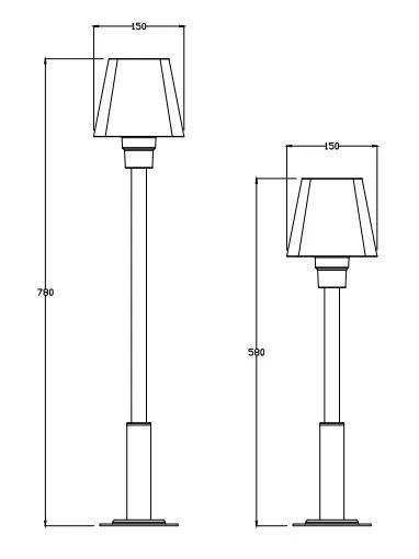 Garden Post Garden Light Pole LED E27 LED Outdoor Light Park Garden Lamp