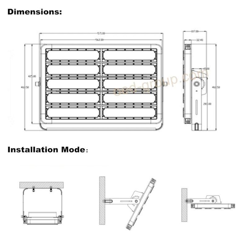 5 Years Warranty Weather Proof Module LED Tennis Court Lighting IP66 600W Sports Field Lighting