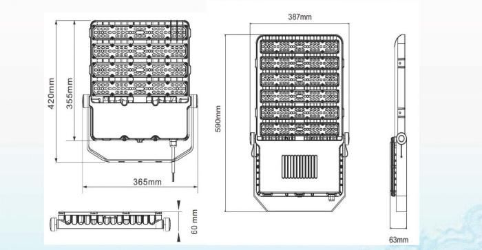 200W IP65 White Outdoor Street Sports Field Stadium Reflector LED Flood Light Fixtures