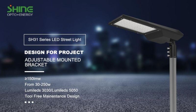 30-250W Integrated LED Street Light Waterproof High Lumen Outdoor Lighting with Motion Sensor