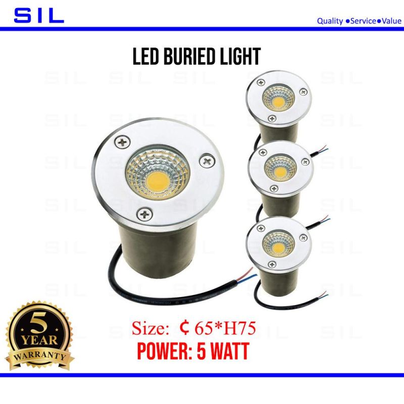 Stainless Steel IP68 5W LED Buried Light LED Inground Light LED Underground Light