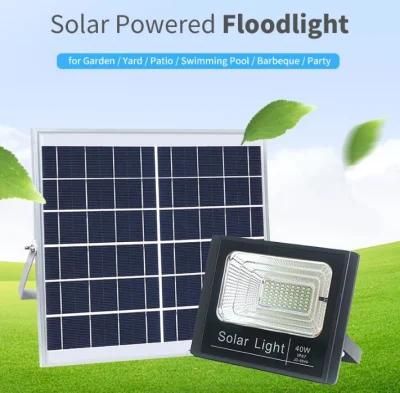 Home Solar Power Generator Storage LED Floodlight with Light Sensor Control