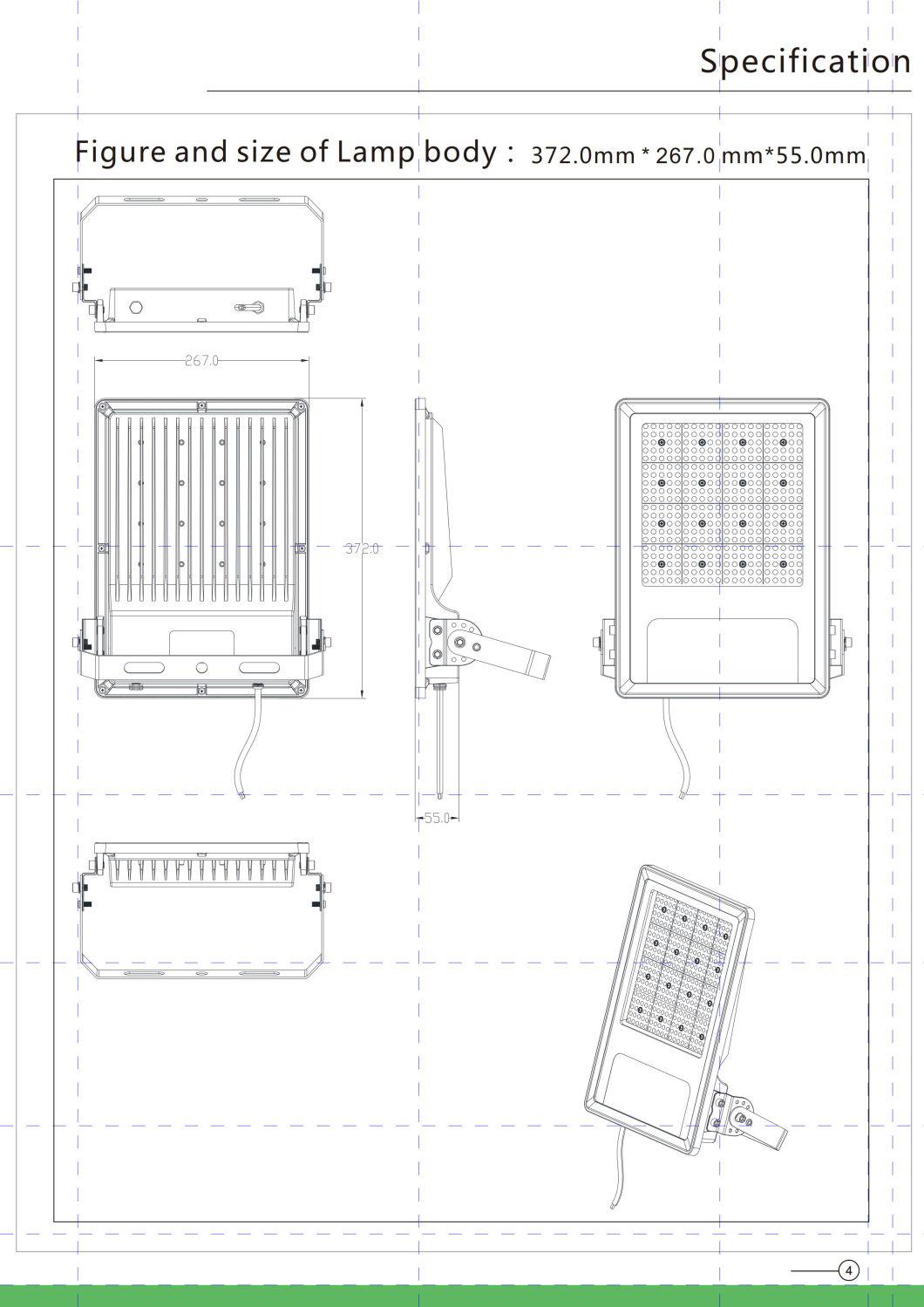 200W LED Flood Lights Super Bright Outdoor Work Light Home′ S Exterior Lighting