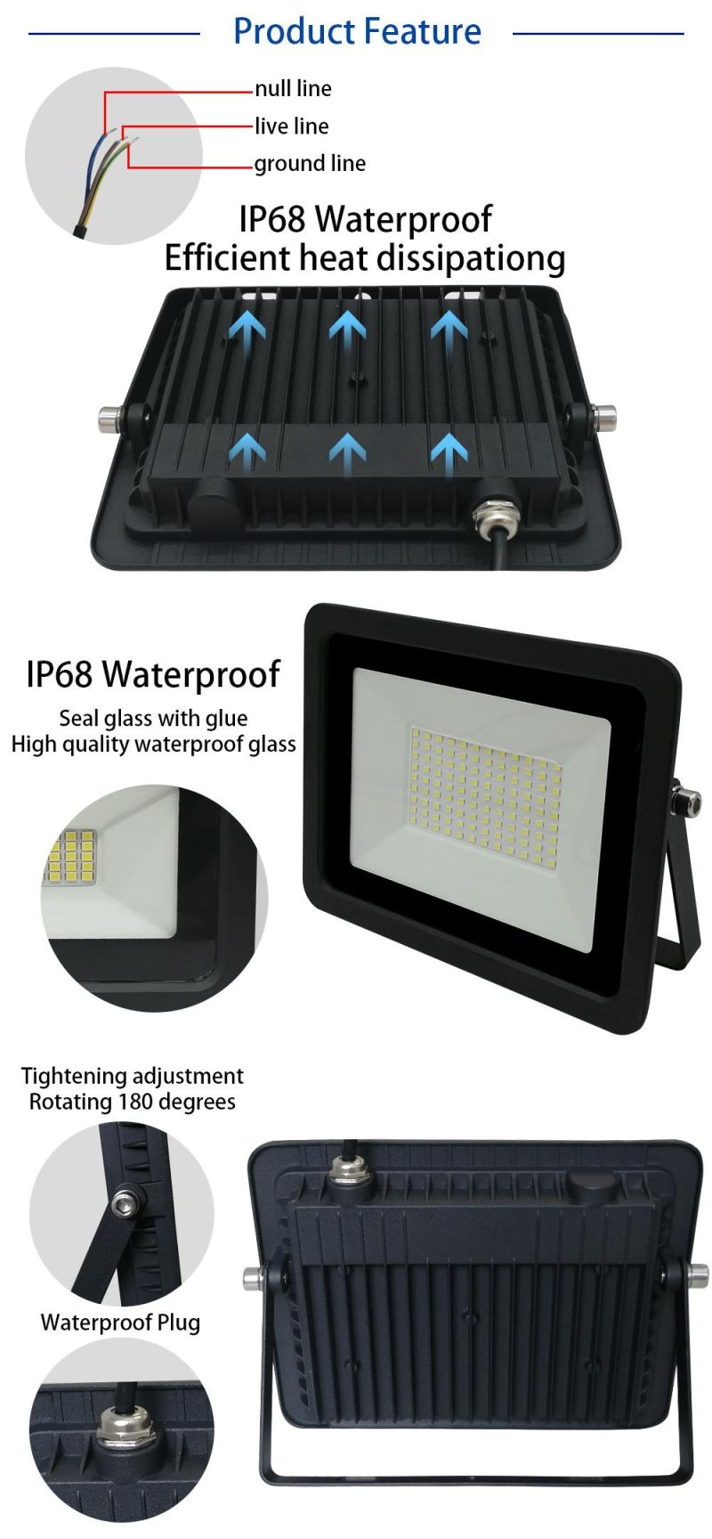 Outdoor Lighting 10W 20W 30W 50W 100W Highlight LED Flood Light