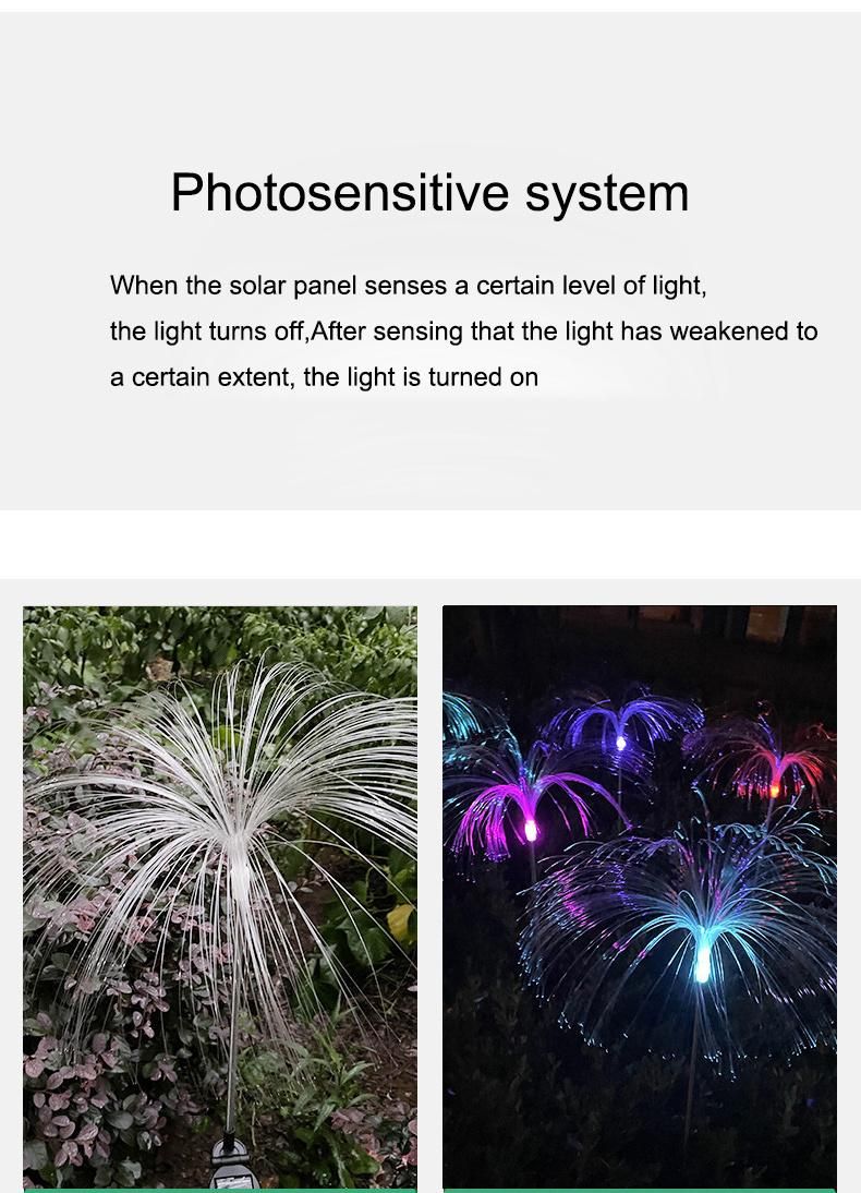 LED Solar Lantern Jellyfish Light Fireworks Light Dandelion Landscape Decorative Lawn Light