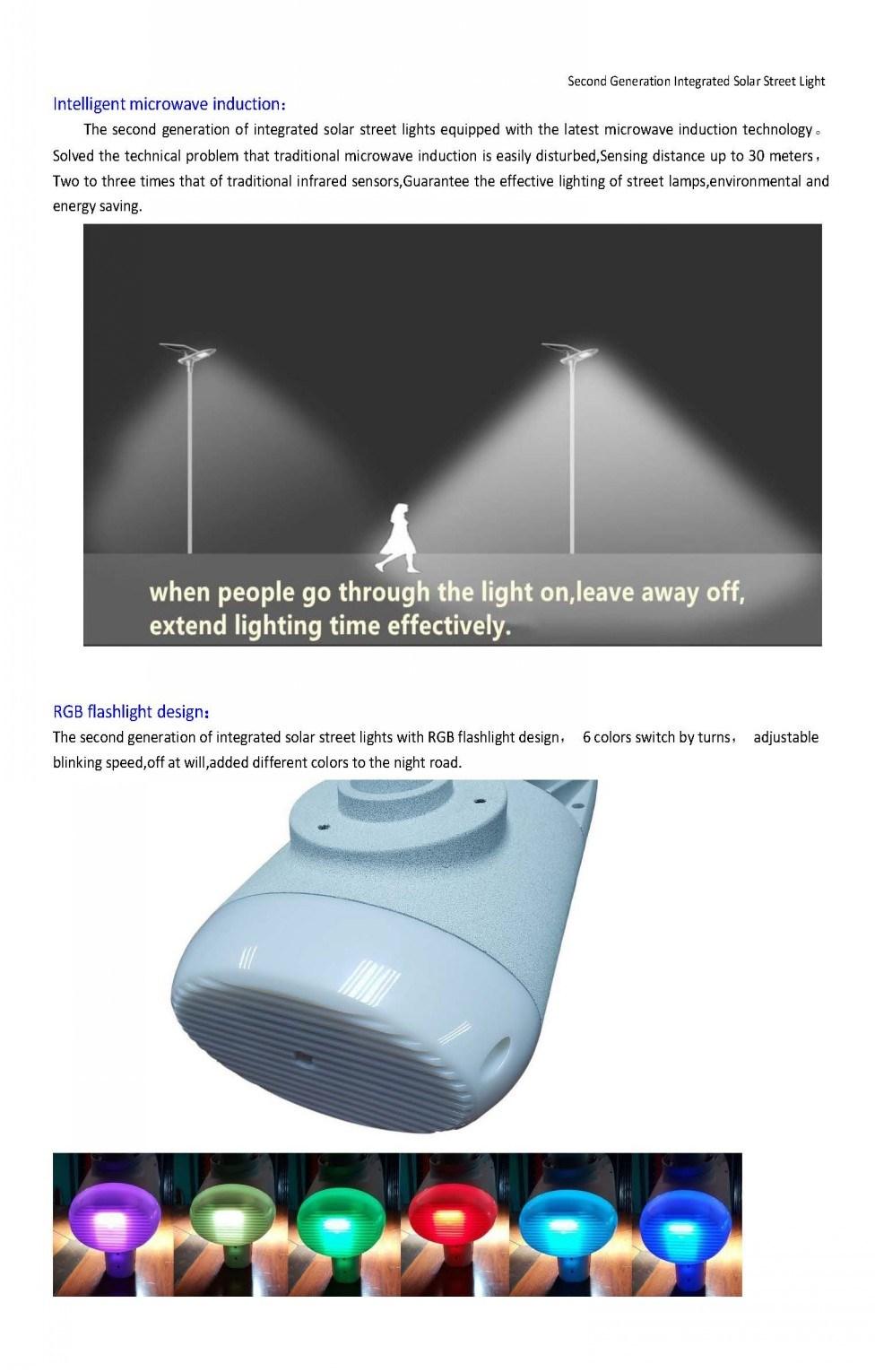 Rygh-4000lm Factory Wholesale Price All in Two Semi Integrated LED Street Lights 40W 4000lm