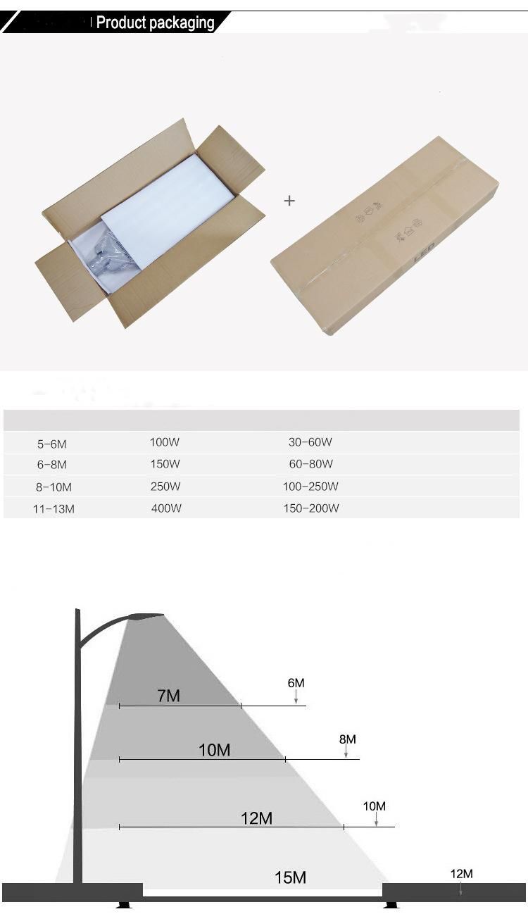 High Quality Outdoor Waterproof Die-Cast Aluminum 30W 50W 100W Solar LED Street Lamp