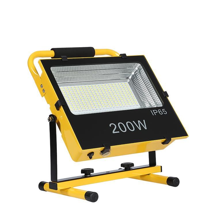 Emergency Outdoor Industrial Waterproof IP65 200W Rechargeable LED Flood Lamp