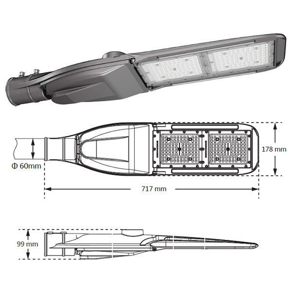90W LED Street Light with Motion Sensor and Photocell