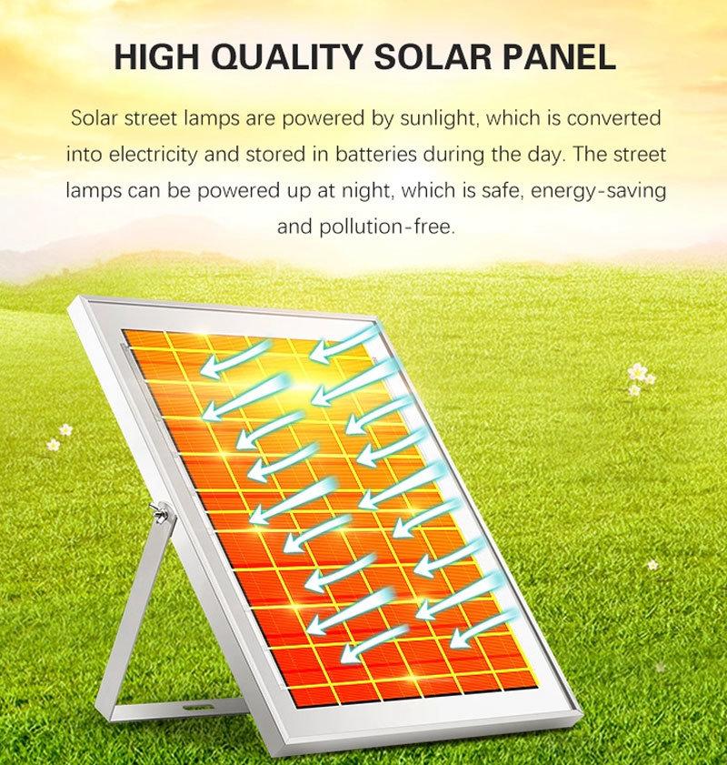 Outdoor Lighting Remote Control IP67 Waterproof 30W/50W/80W/100W Solar Panel LED Flood Light