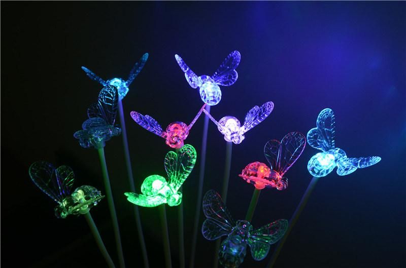 LED Artificial Rose Lily Flower Lights for Garden Grass Decoration