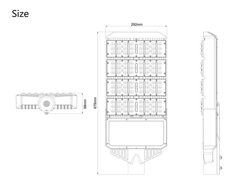 100-120lm/W IP67 Waterproof 200W LED Street Light, LED Road Light, LED Street Lamp