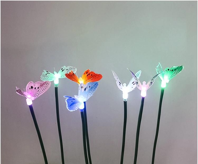 Outdoor LED Solar Butterfly Lamp Waterproof Garden Landscape Lawn Light