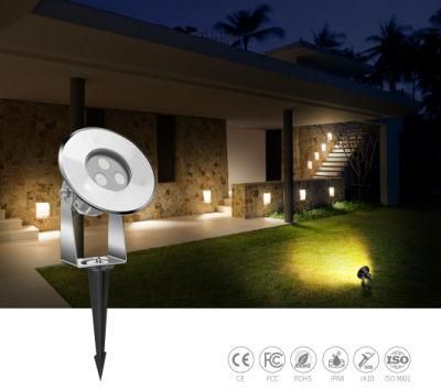 3W IP68 Structural Waterproof RGB DMX512 Control SS316L Stainless Steel Garden Lights