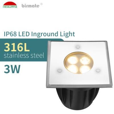 3W Small Power 24V Square Light Fixture LED Buried Pool Light Pool Light Accessories