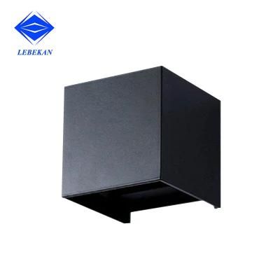 Wholesale Price Outdoor Garden Square Wall Sconce up Down Waterproof Beam Angle Adjust 6W 12W LED Wall Lamp