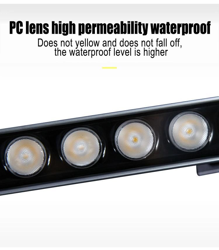 24W RGBW Waterproof Flood Light IP68 LED Wall Washer Suitable for Outdoor Architectural Lighting LED Wall Lamp